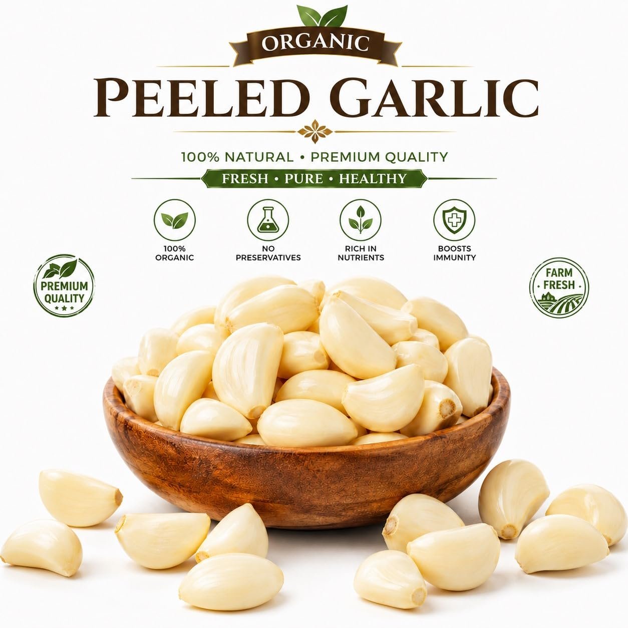Fresh Peeled Garlic 250g | Lahsun (Lassan) | Premium Quality Farm Fresh | Ready to Cook | Natural Garlic | No Peeling Required - Image 2